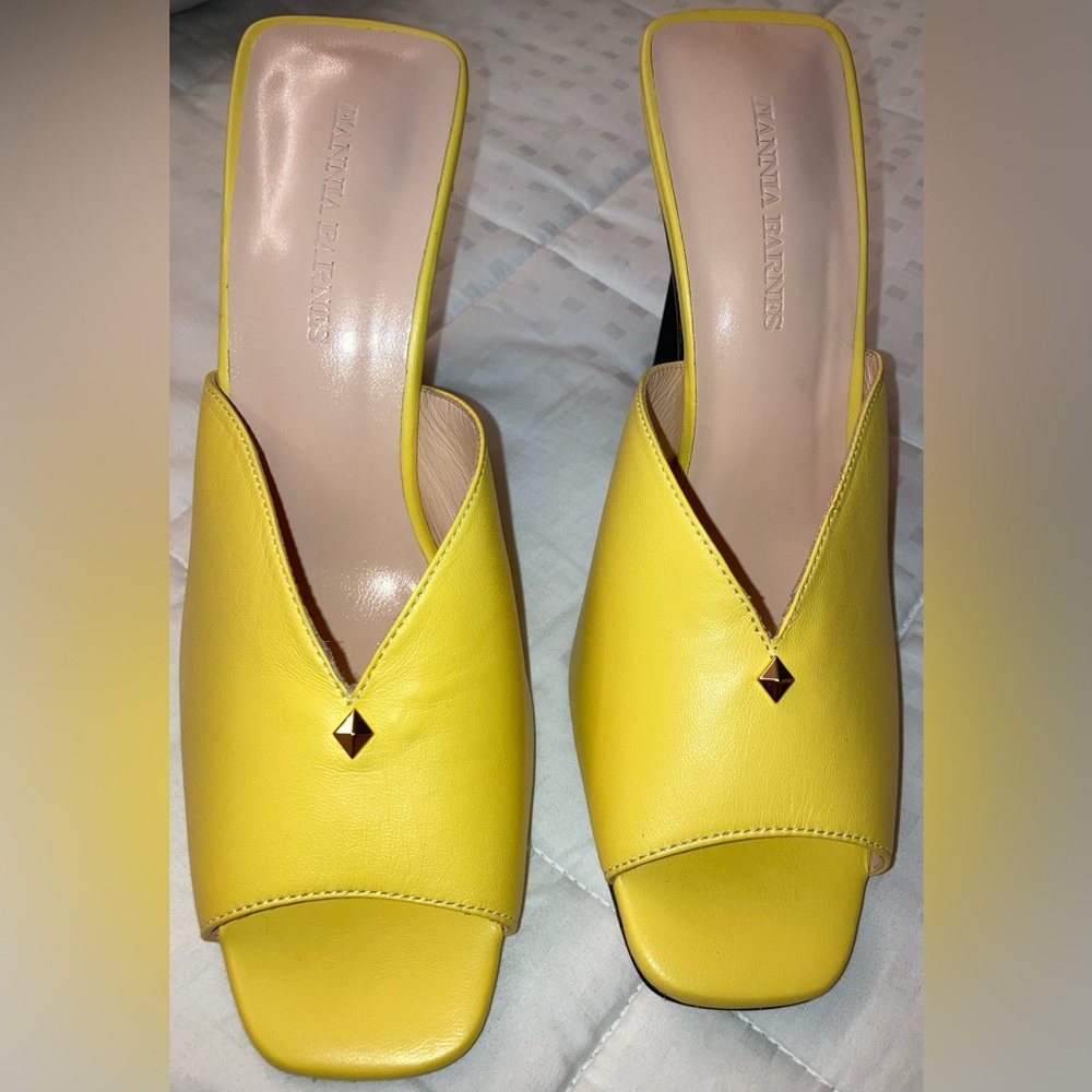 Tianna Barnes Yellow/Mustard Mule Heels Size 36 Or US Size 5.5-6